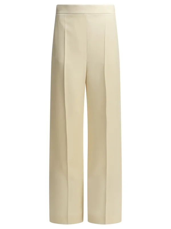 Silk Tailored Pants Trousers White made by Valentino Garavani