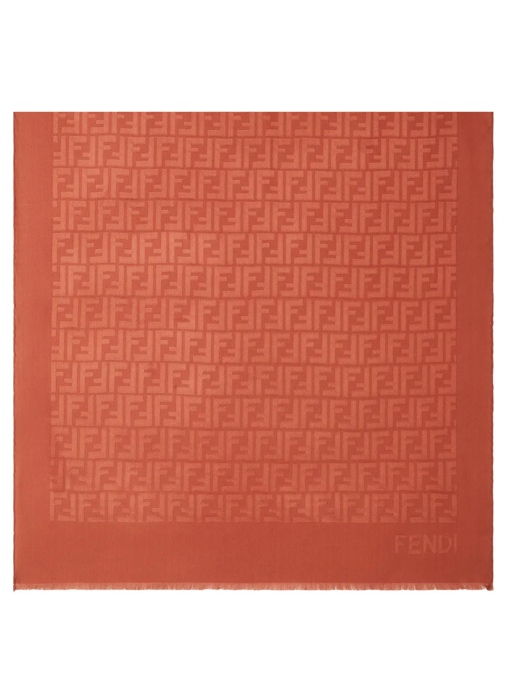 Ff Silk Stole In Rust Color sold by Wanan Luxury
