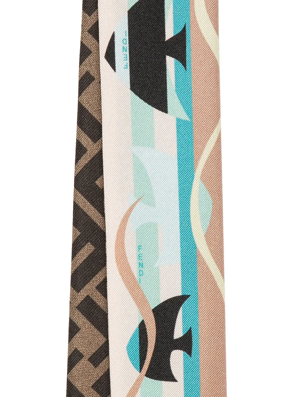 Blue Printed Silk Bandeau sold by Wanan Luxury product image thumbnail 2