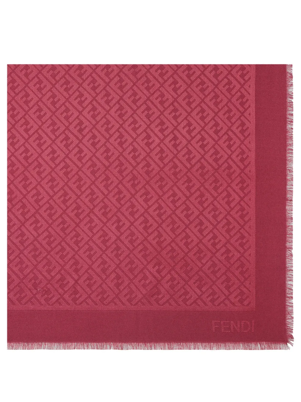 Red Silk And Wool Shawl sold by Wanan Luxury