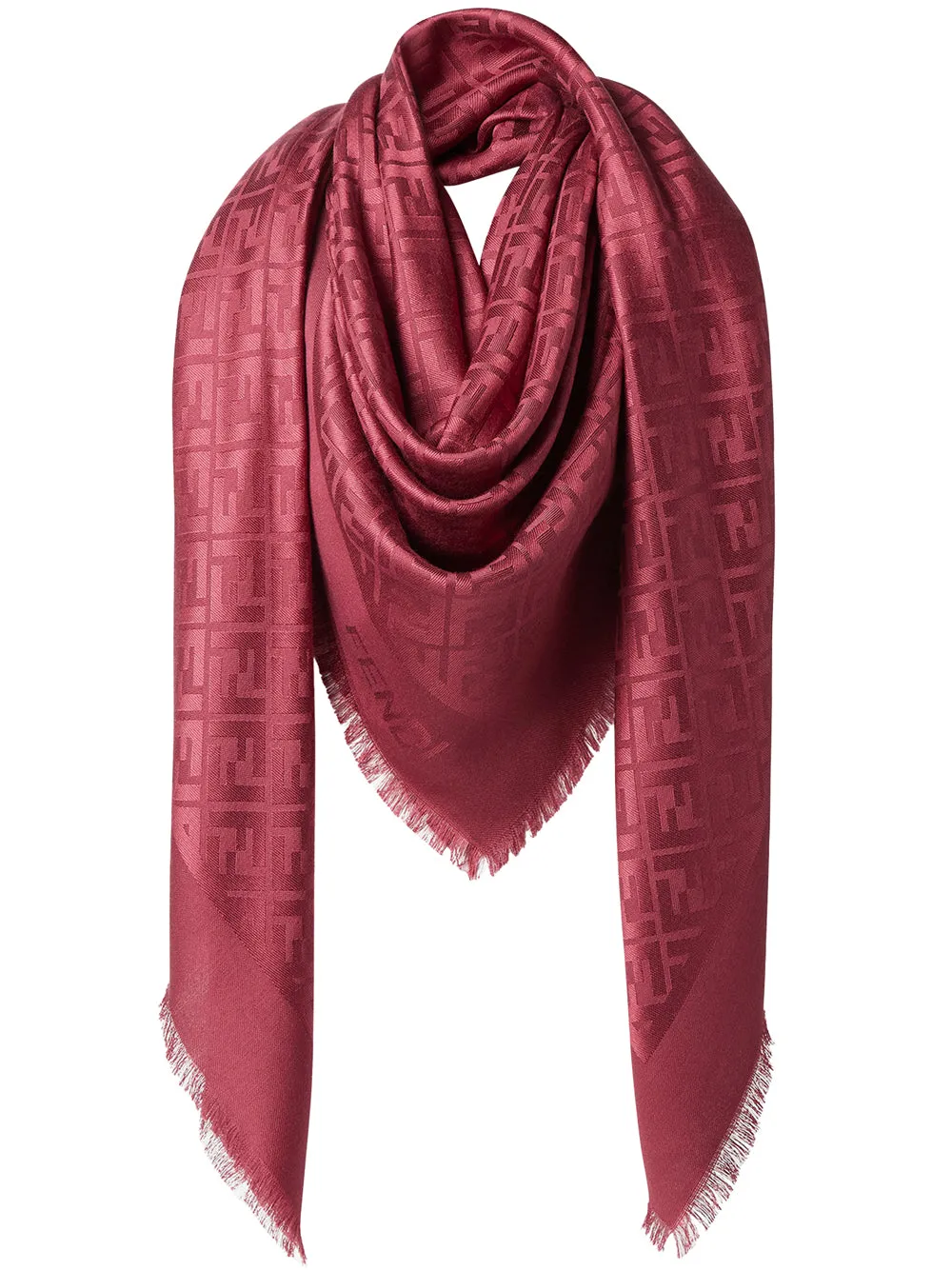 Red Silk And Wool Shawl sold by Wanan Luxury product image thumbnail 2