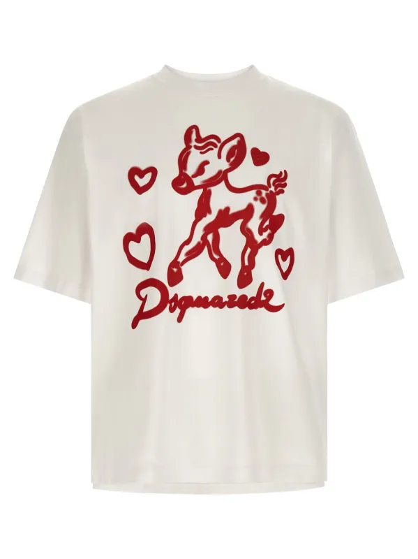 Printed T-Shirt Red made by DSQUARED2
