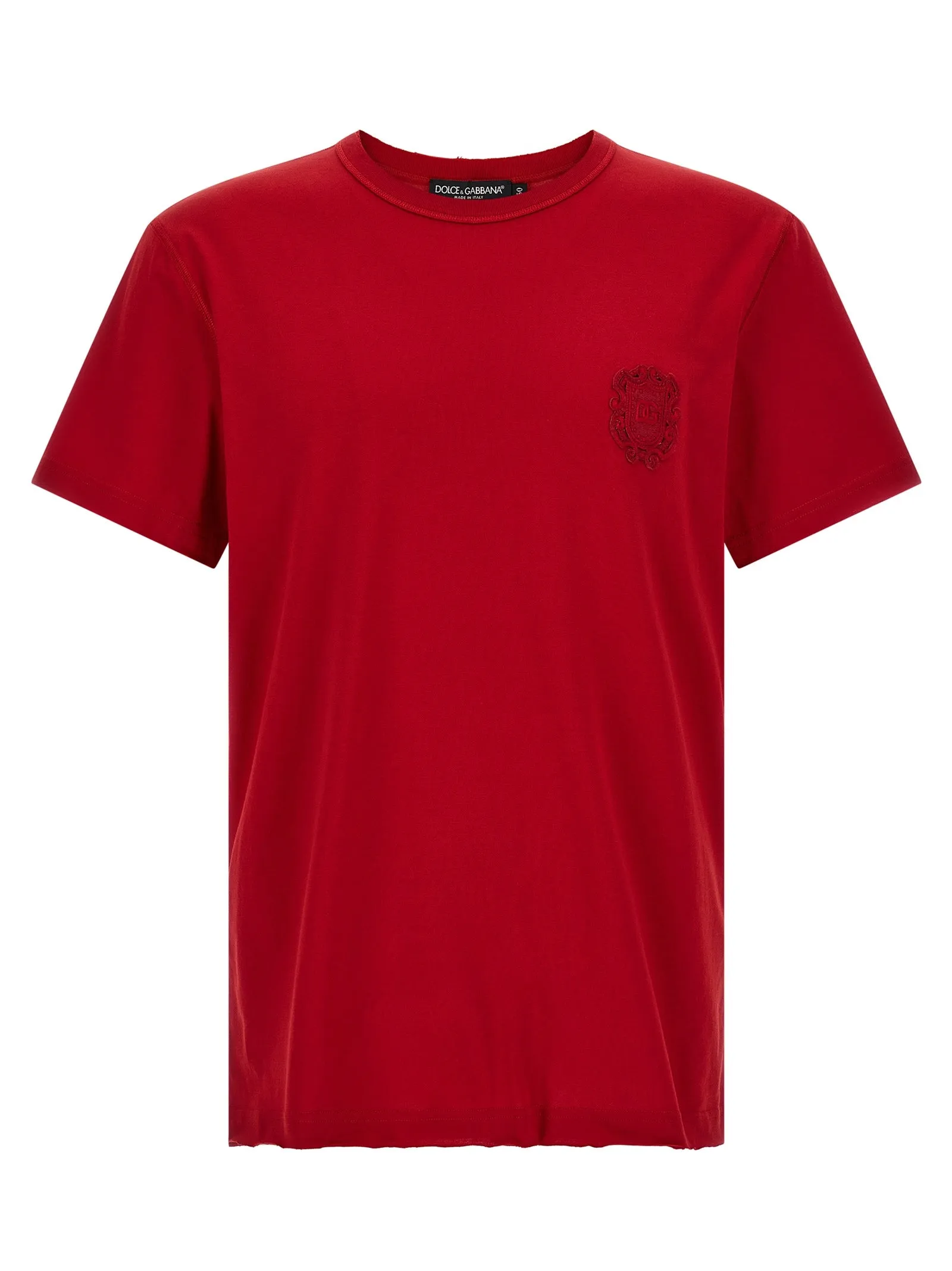Tone-On-Tone Patch T-Shirt Red sold by Wanan Luxury