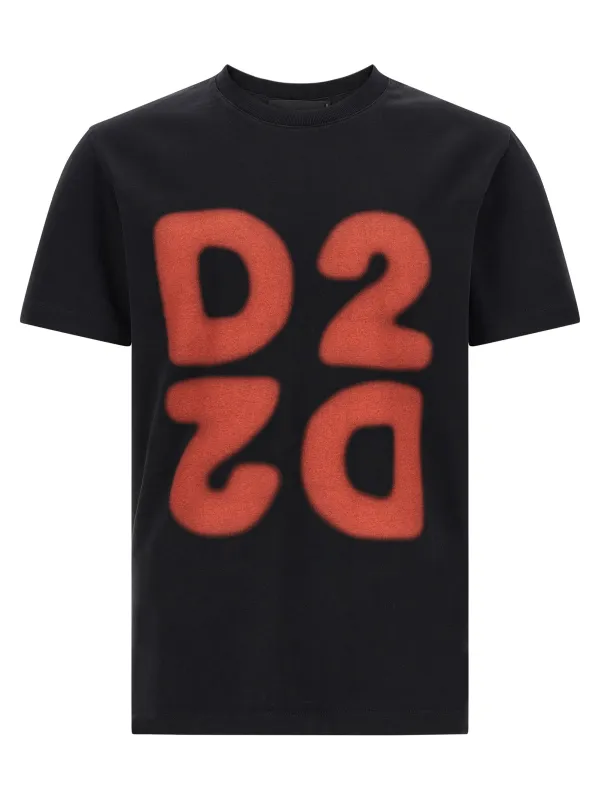 Printed T-Shirt Black made by DSQUARED2