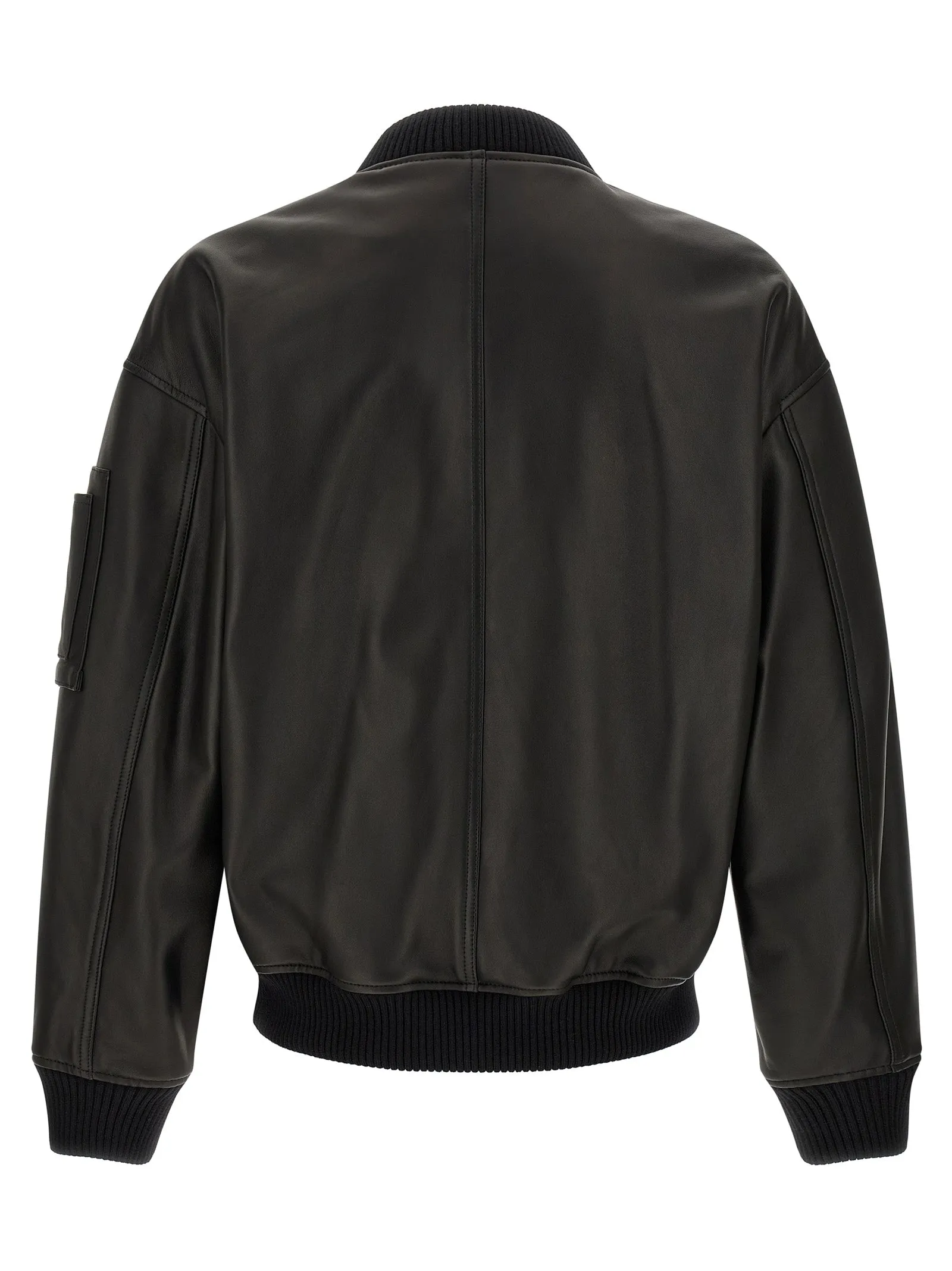 Leather Bomber Jacket Puffer Jackets Black sold by Wanan Luxury product image thumbnail 2
