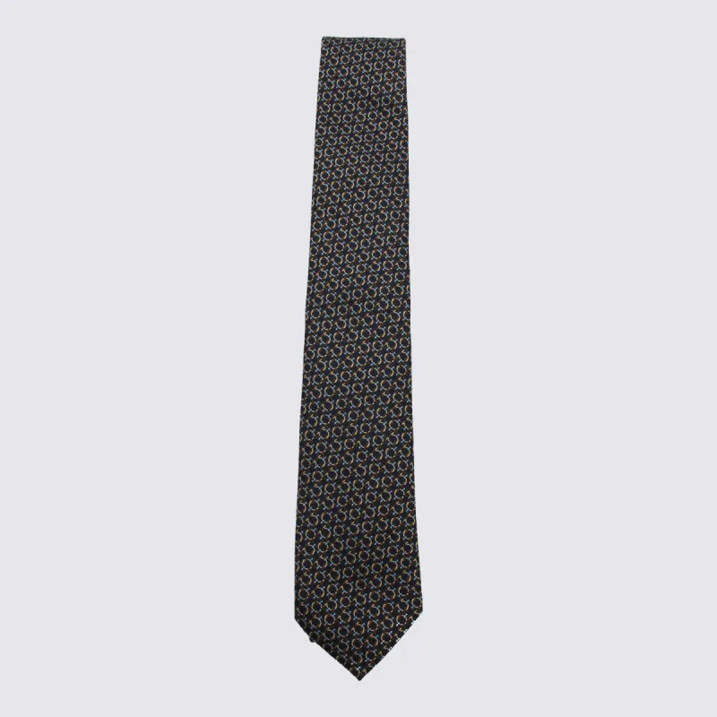 Ties Navy made by Salvatore Ferragamo