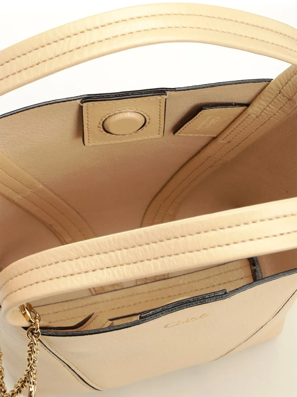 Chloé Spin Shoulder Bags Beige sold by Wanan Luxury product image thumbnail 4
