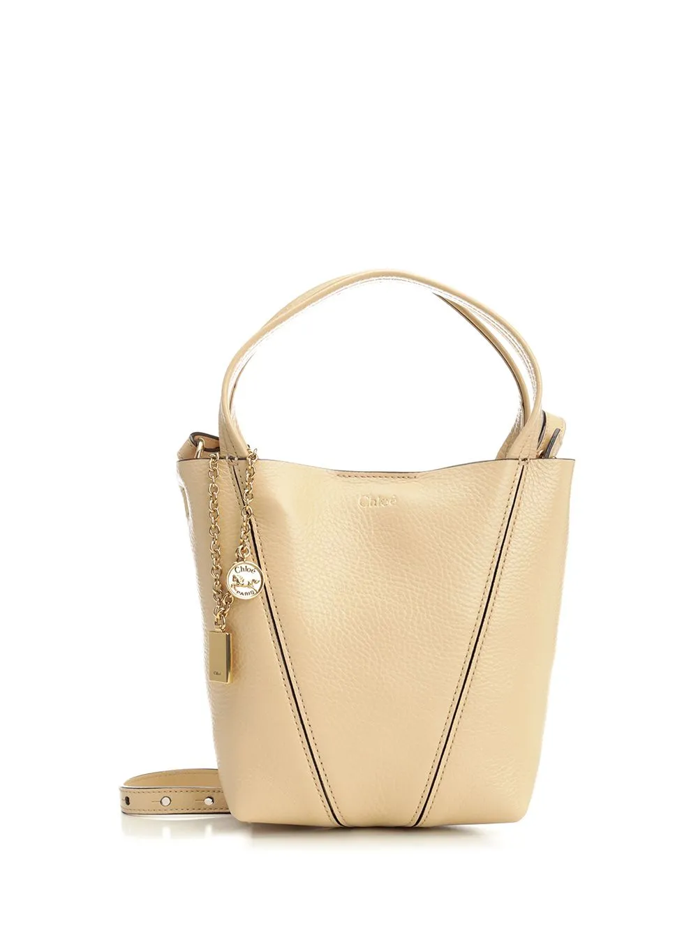 Chloé Spin Shoulder Bags Beige sold by Wanan Luxury
