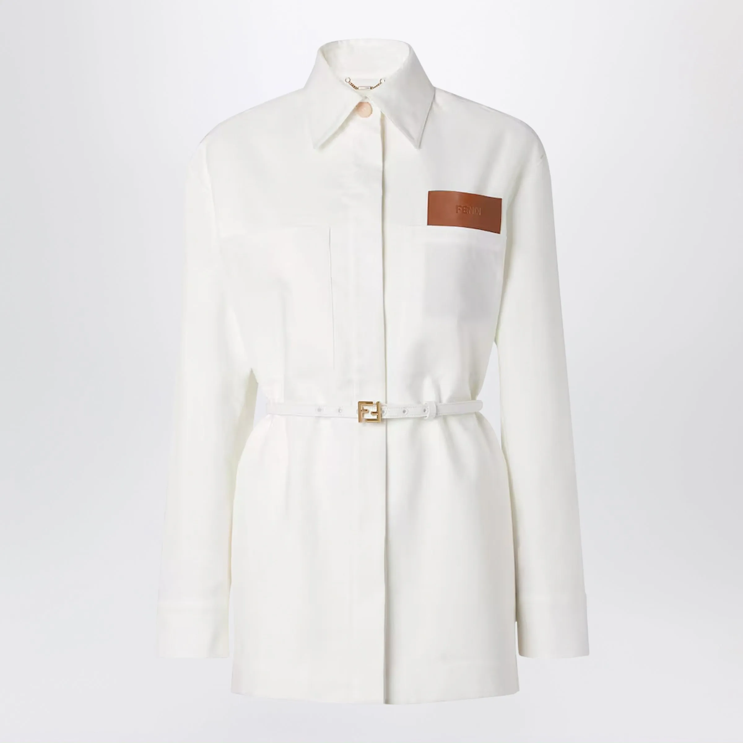 Go-To Jacket In White Linen And Cotton sold by Wanan Luxury