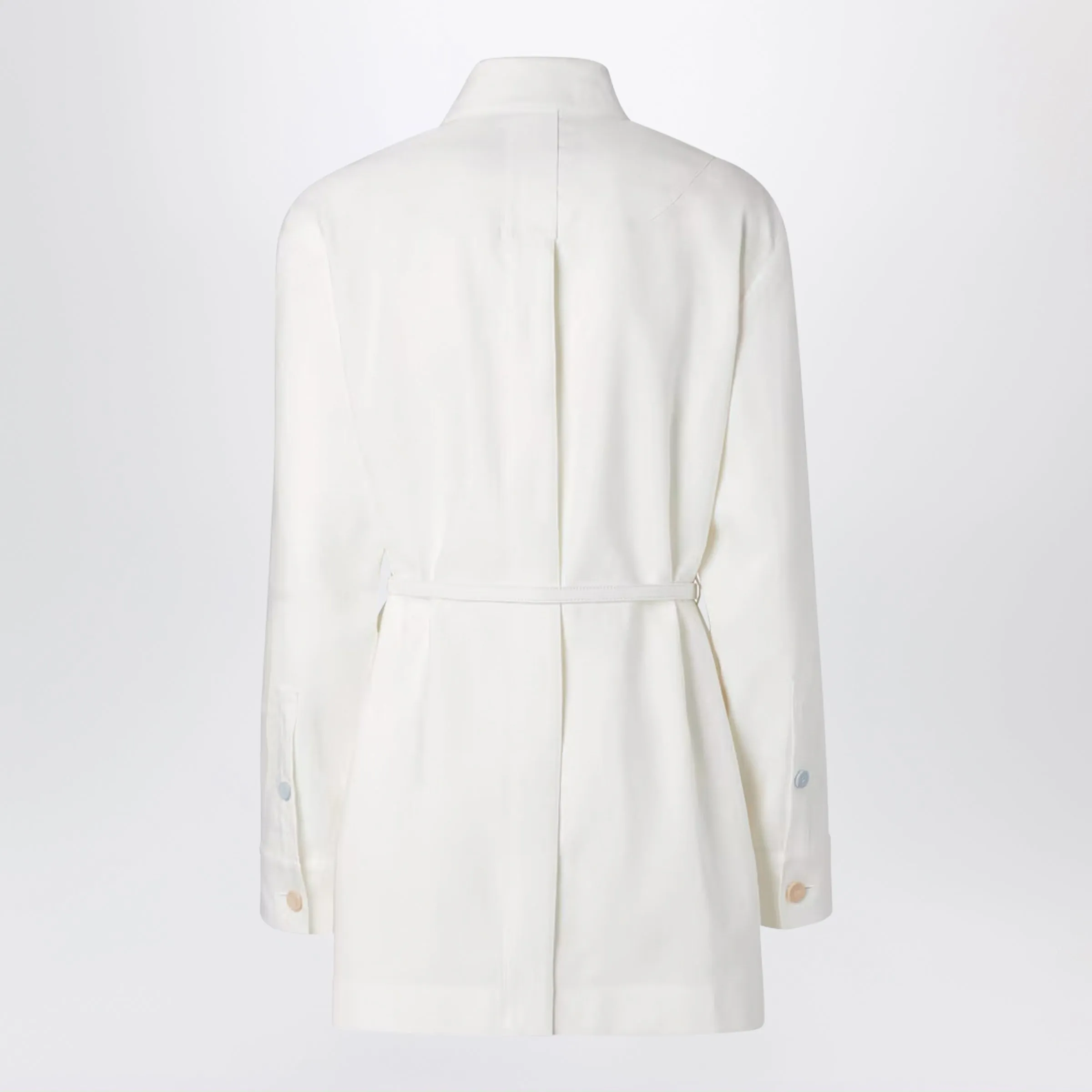 Go-To Jacket In White Linen And Cotton sold by Wanan Luxury product image thumbnail 2