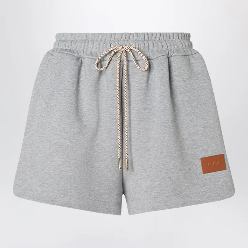 Grey Cotton Jersey Shorts made by Fendi