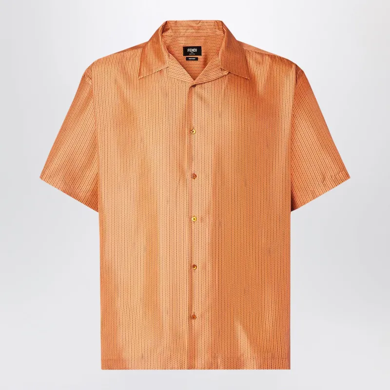 Orange Silk Shirt made by Fendi