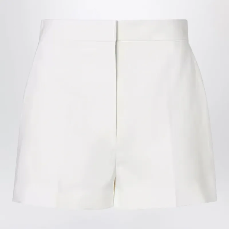 White Linen And Cotton Shorts made by Fendi