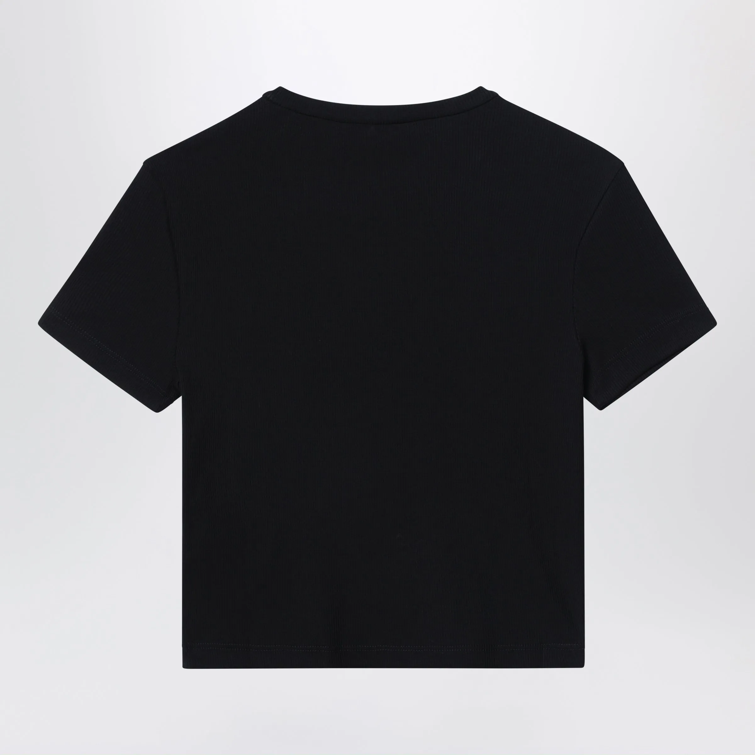 Black Cotton T-Shirt With Logo Patch sold by Wanan Luxury product image thumbnail 2