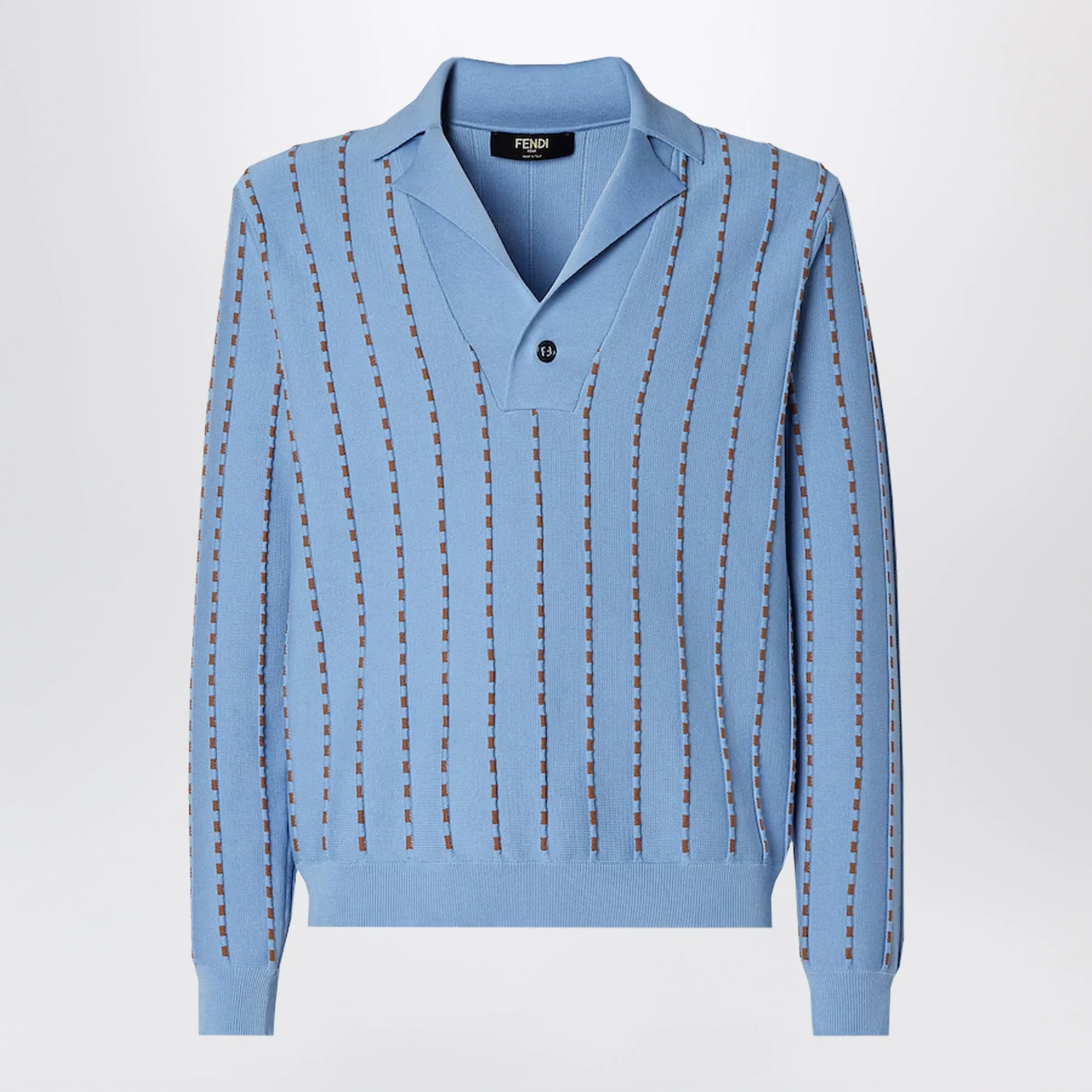 Light Blue Cotton Knit Jumper sold by Wanan Luxury