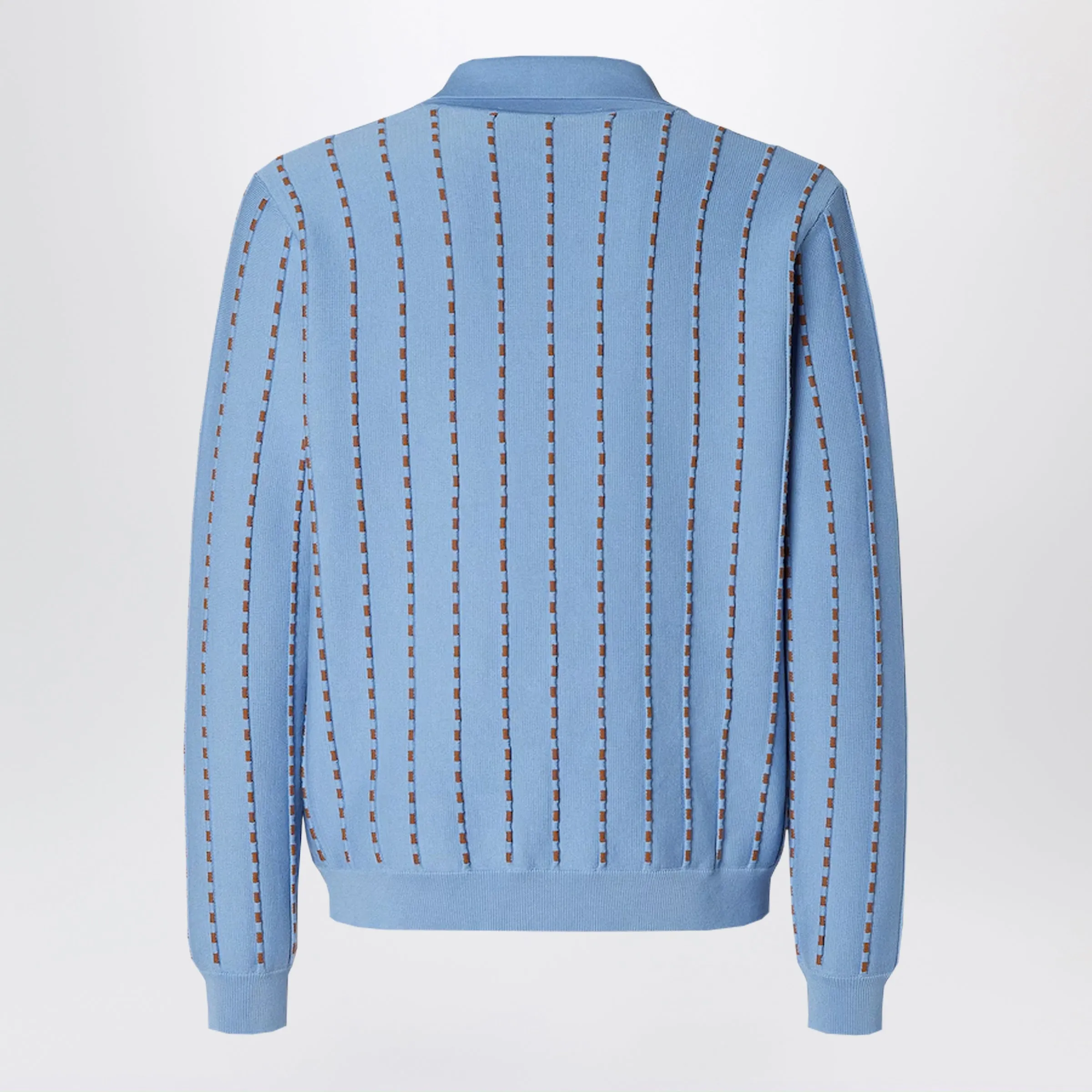 Light Blue Cotton Knit Jumper sold by Wanan Luxury product image thumbnail 2