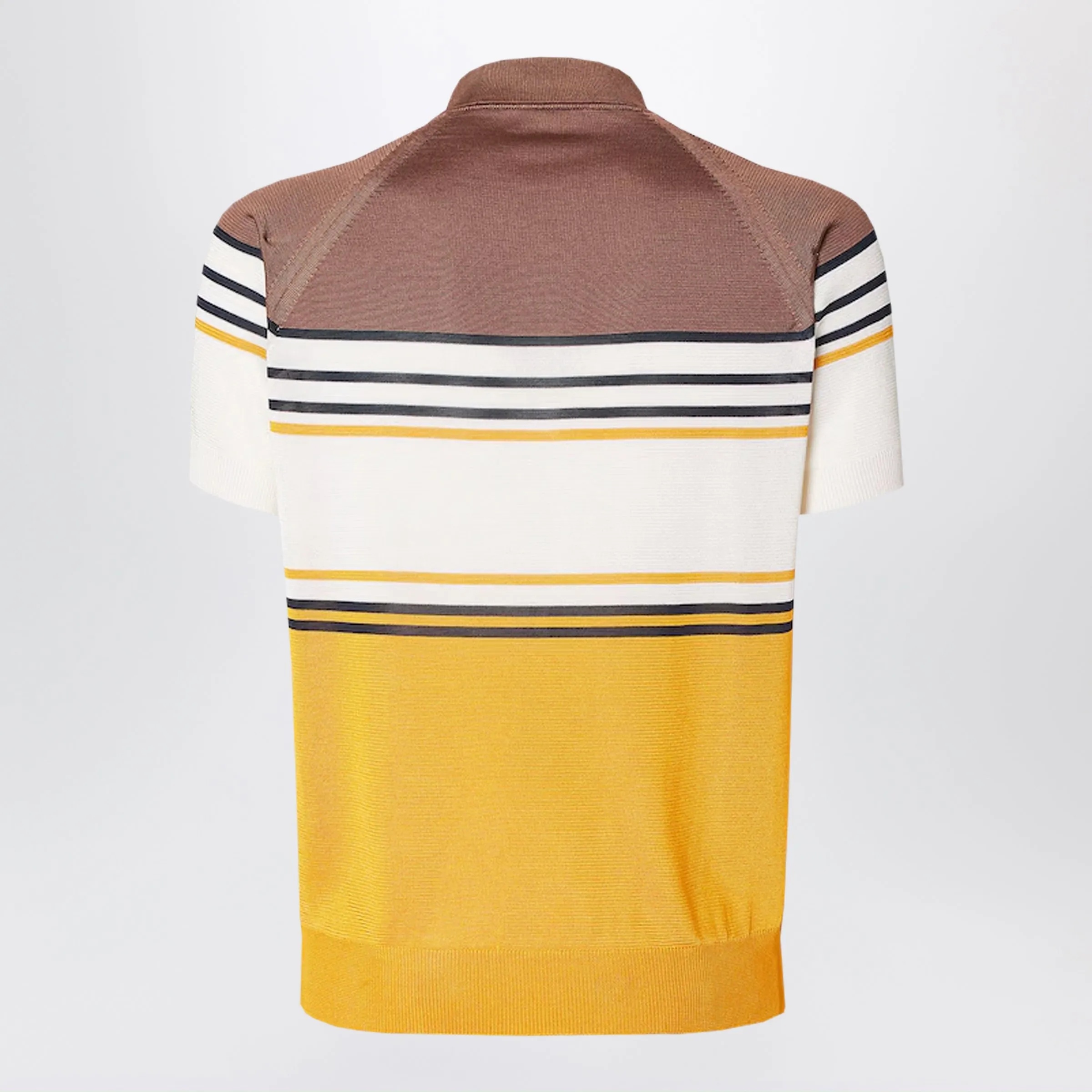 Multicoloured Striped Viscose Polo Shirt sold by Wanan Luxury product image thumbnail 2
