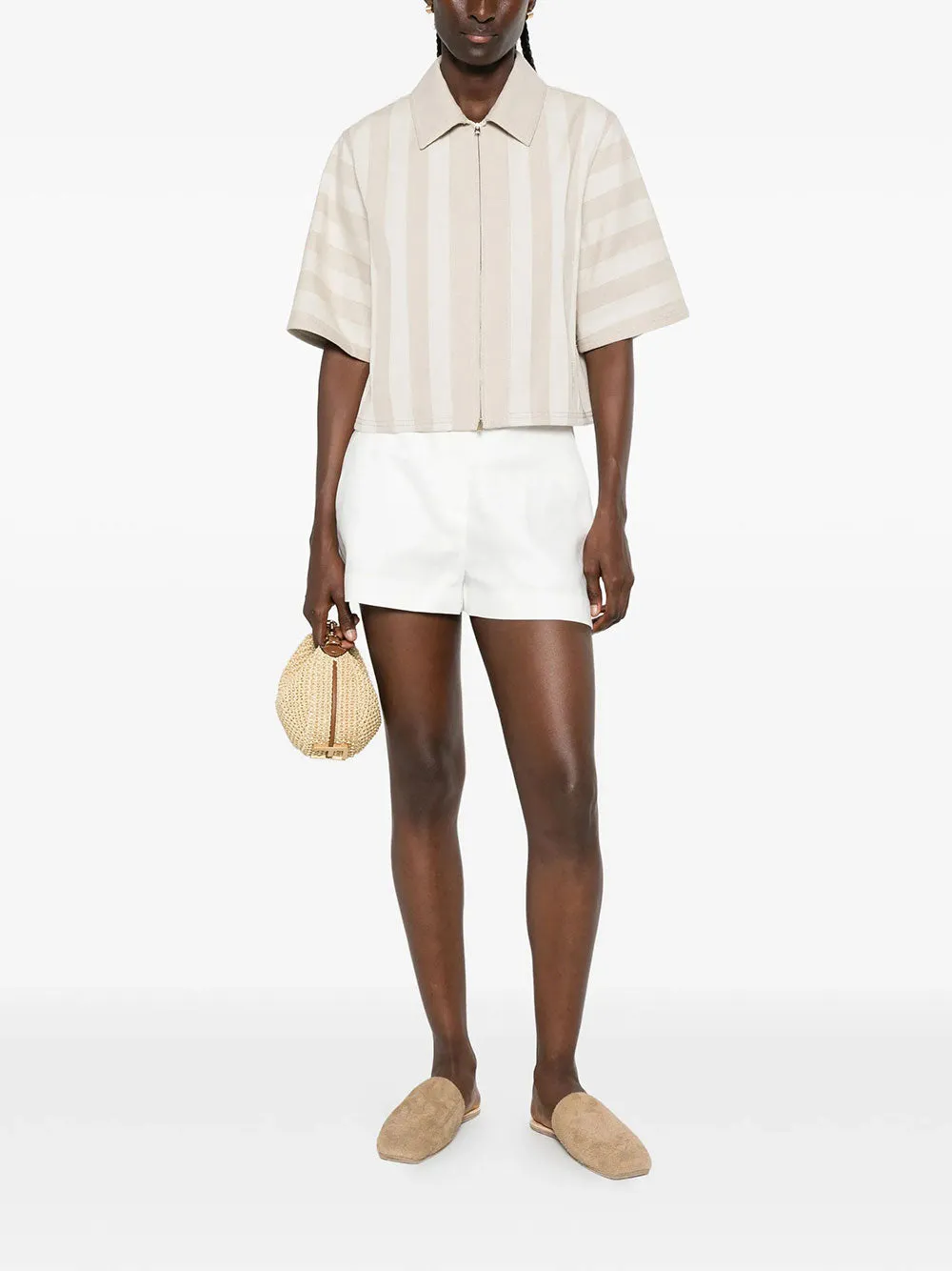 Pequin Drill Cropped Jacket sold by Wanan Luxury product image thumbnail 2