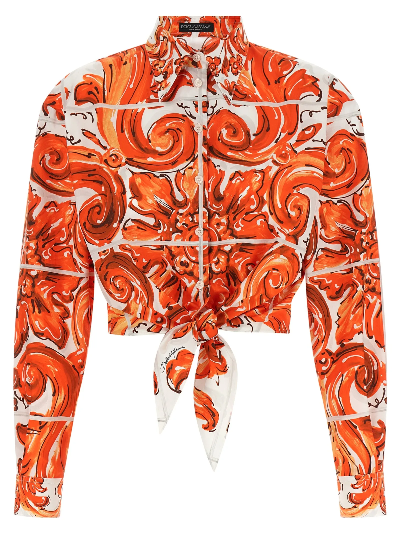 Maiolica Shirt And Blouse Orange sold by Wanan Luxury