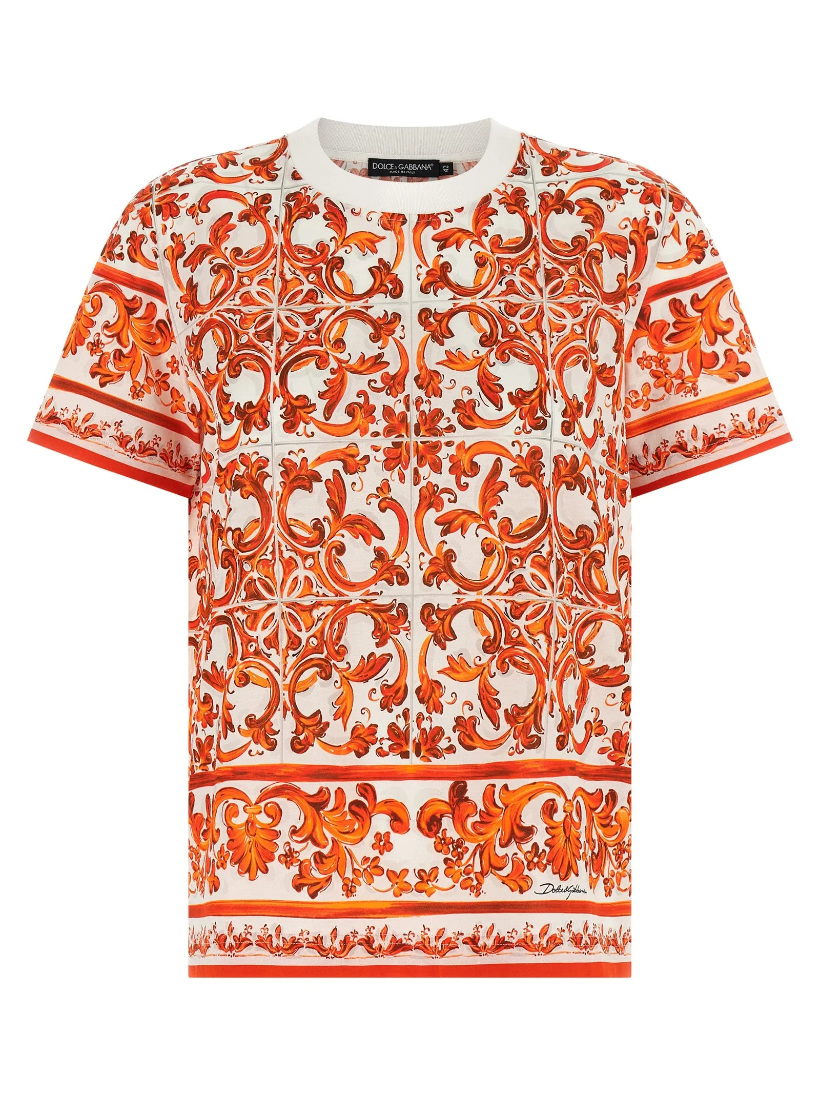 Maiolica T-Shirt Orange sold by Wanan Luxury