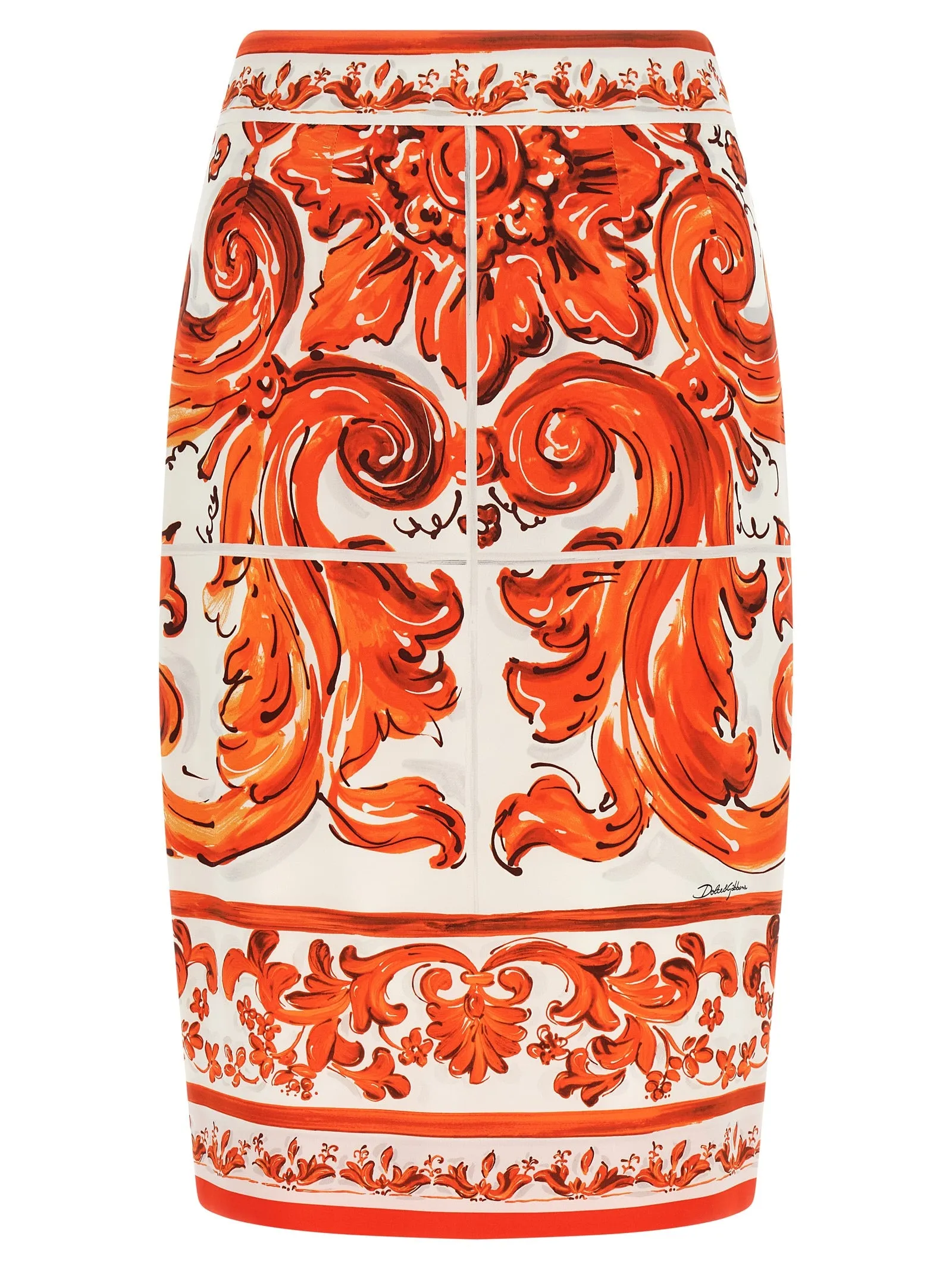 Maiolica Skirts Orange sold by Wanan Luxury