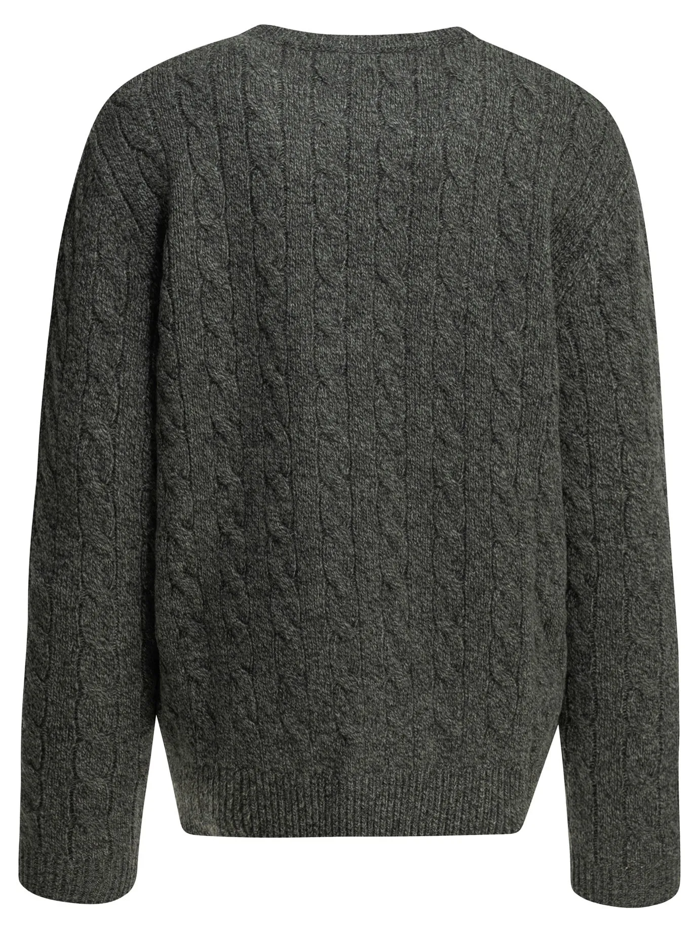 Virgin Wool Crewneck Sweater Knitwear Grey sold by Wanan Luxury product image thumbnail 2