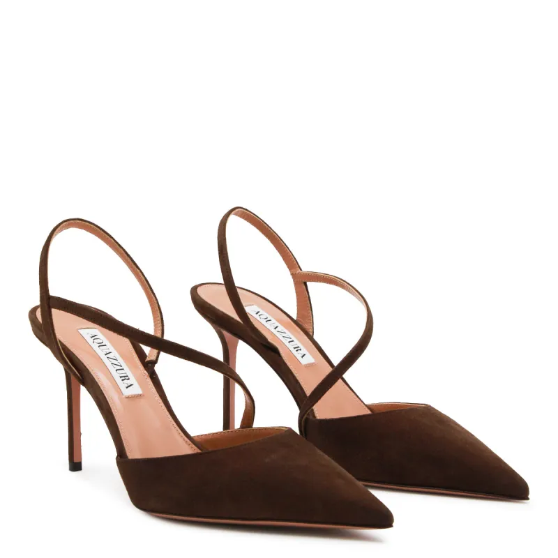 With Heel Espresso made by Aquazzura