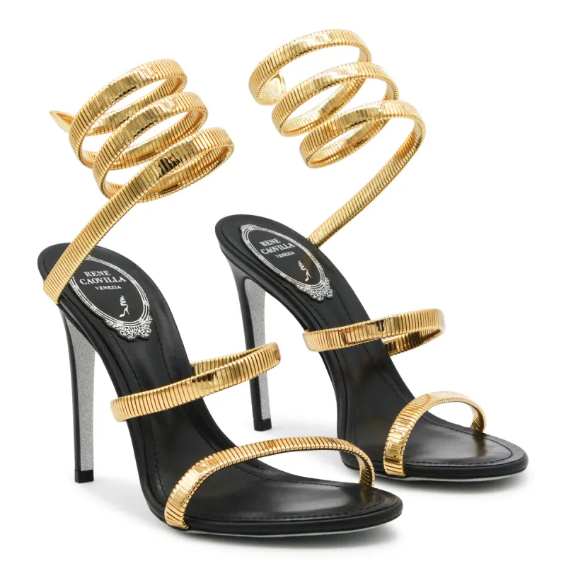 Sandals Black/Gold made by Rene Caovilla