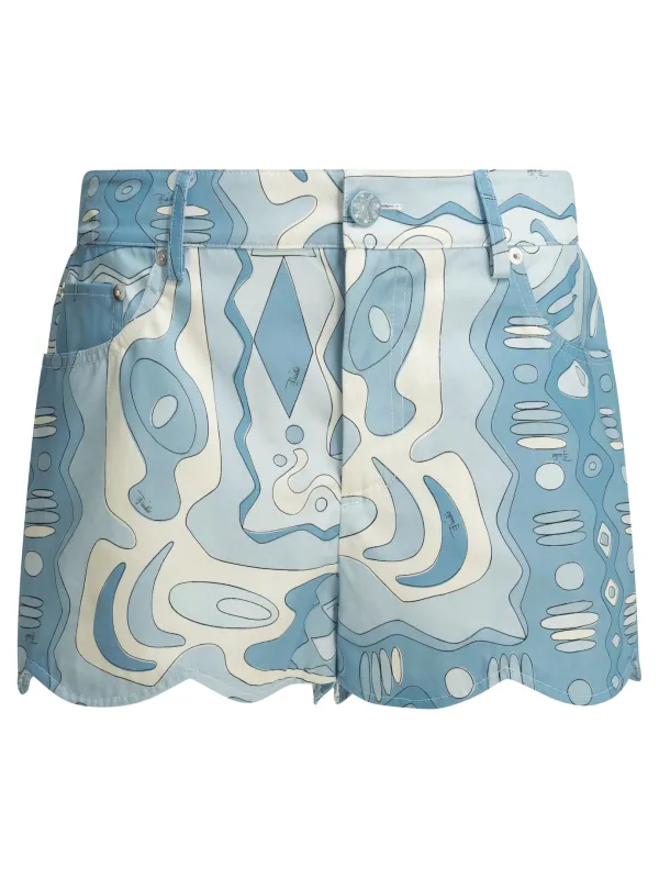 Angoli Shorts Light Blue made by Emilio Pucci