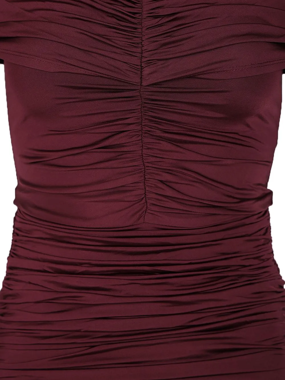Ruffled Midi Dress Bordeaux sold by Wanan Luxury product image thumbnail 4