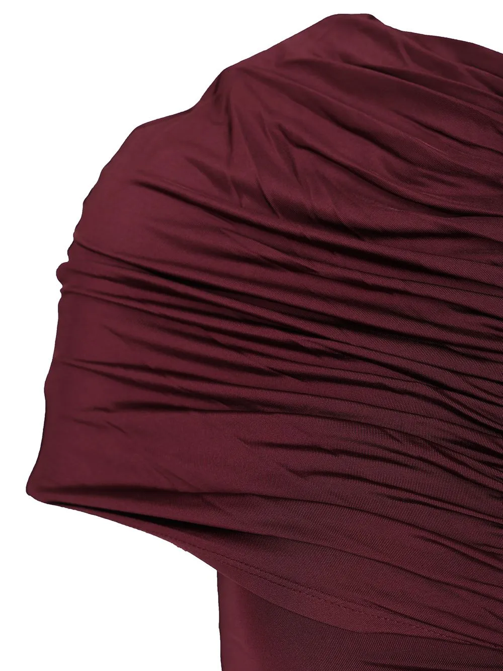Ruffled Midi Dress Bordeaux sold by Wanan Luxury product image thumbnail 5