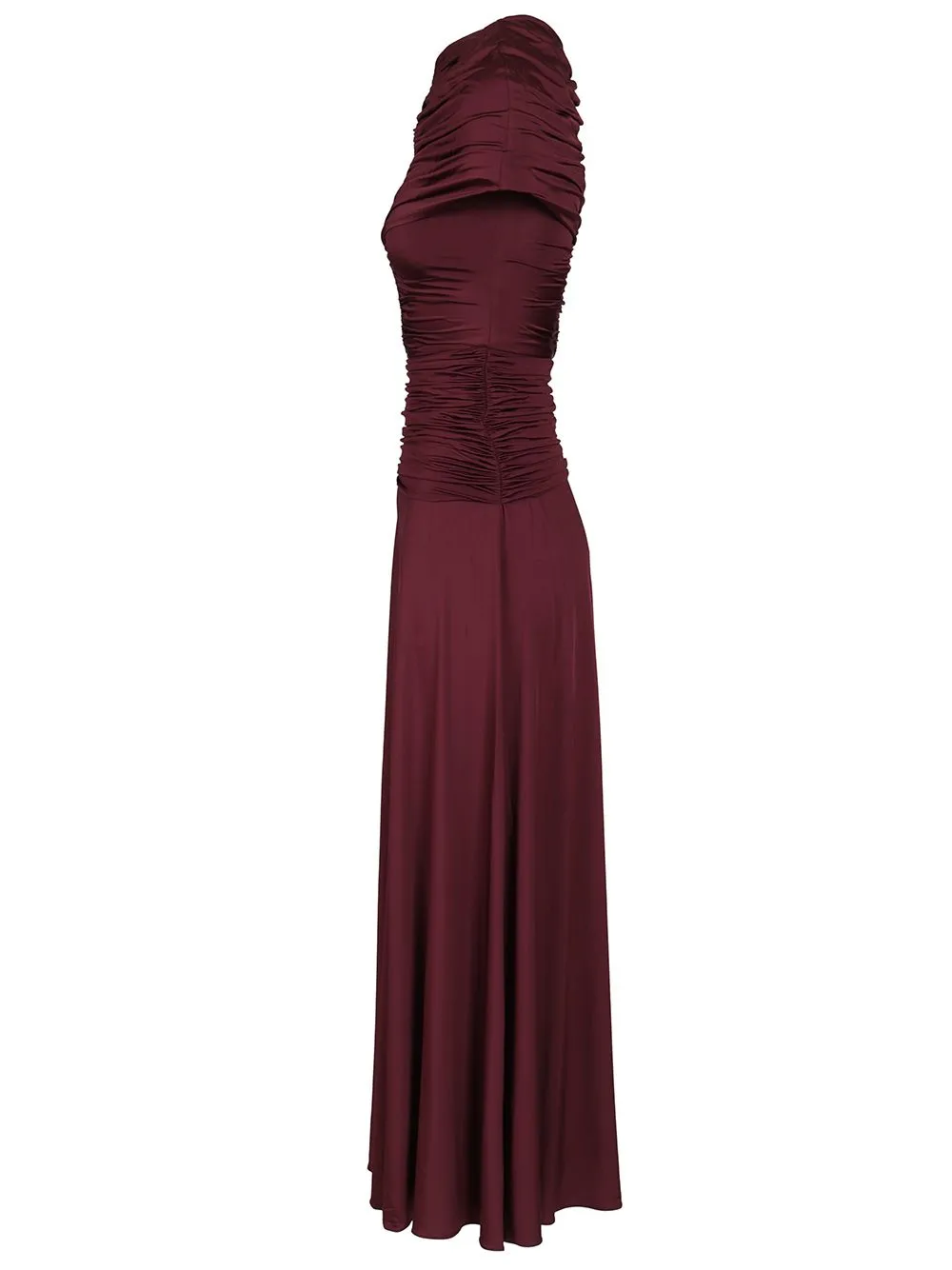 Ruffled Midi Dress Bordeaux sold by Wanan Luxury product image thumbnail 3