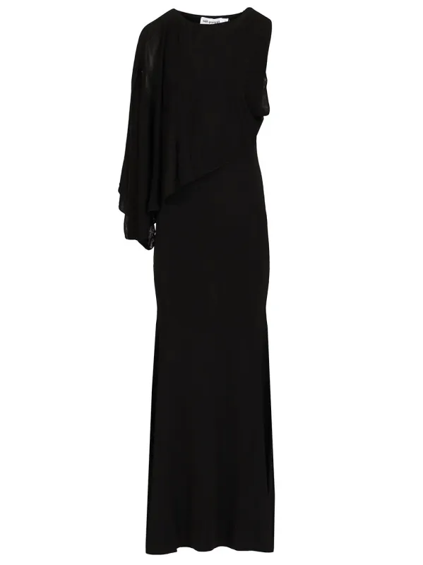 Long One-Shoulder Dress Dresses Black made by Self-Portrait