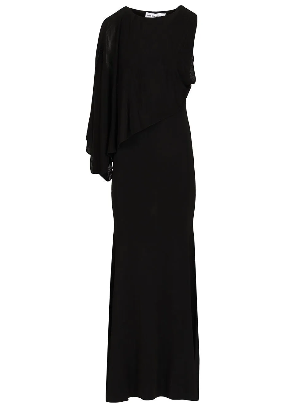 Long One-Shoulder Dress Dresses Black sold by Wanan Luxury