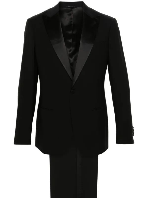 Slim Fit Wool Tuxedo Suit made by Giorgio Armani