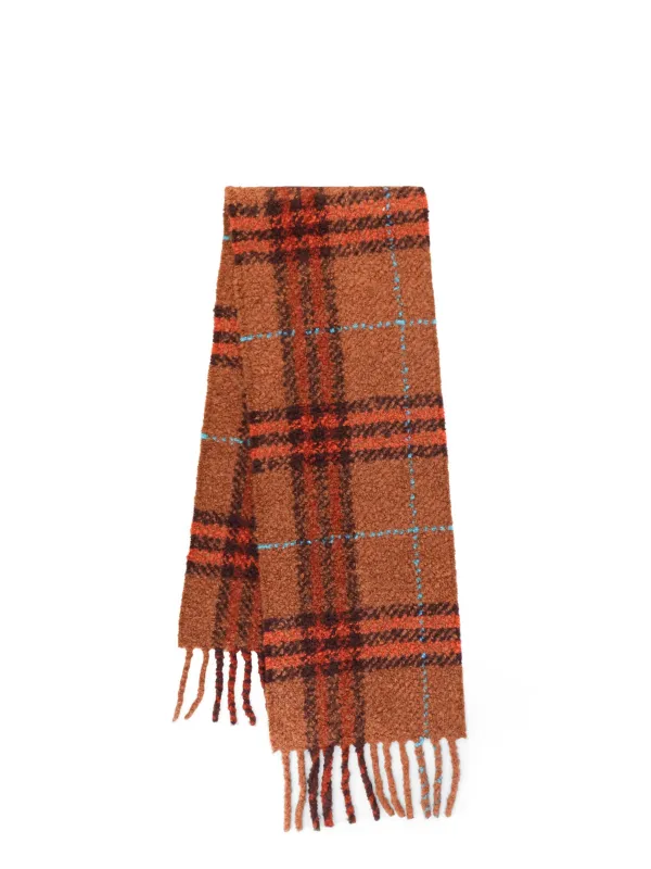 Wool Blend And Alpaca Bouclé Scarf made by Burberry