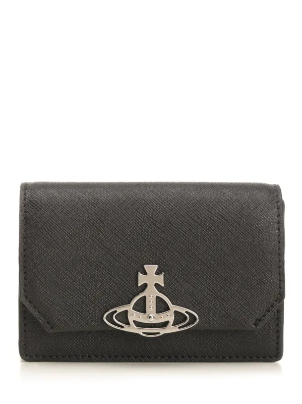 Black Card Holder Small Leather Goods Black made by Vivienne Westwood