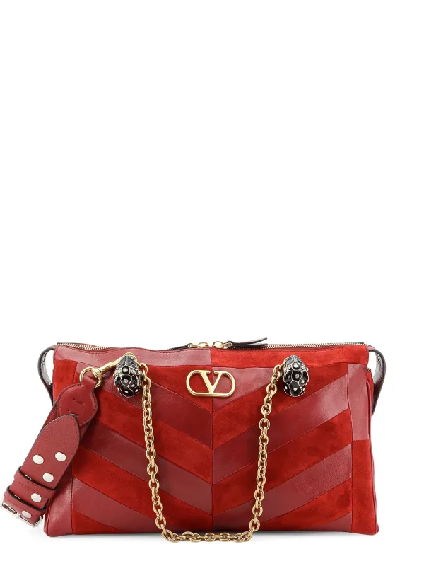 Panthea Suede And Leather Crossbody Bag made by Valentino Garavani