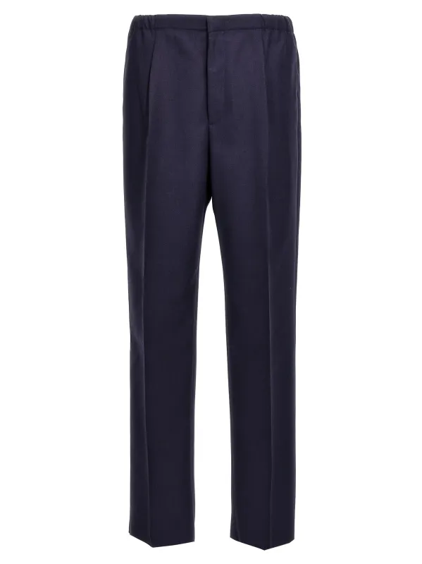 Wool Trousers Pants Blue made by Fendi