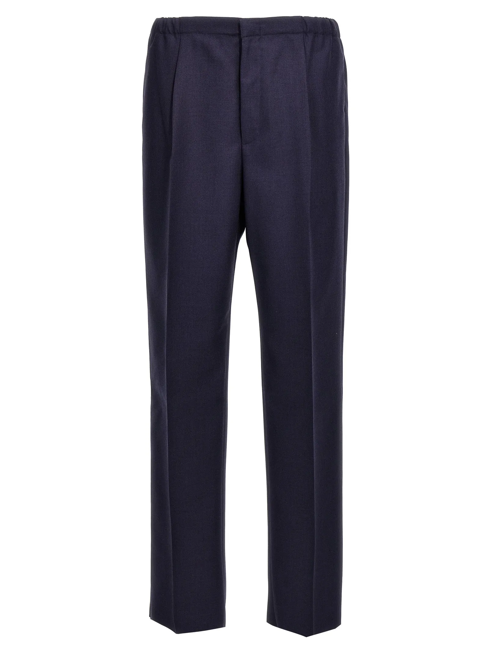 Wool Trousers Pants Blue sold by Wanan Luxury