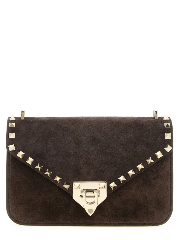 Rockstud Crossbody Bags Brown made by Valentino Garavani