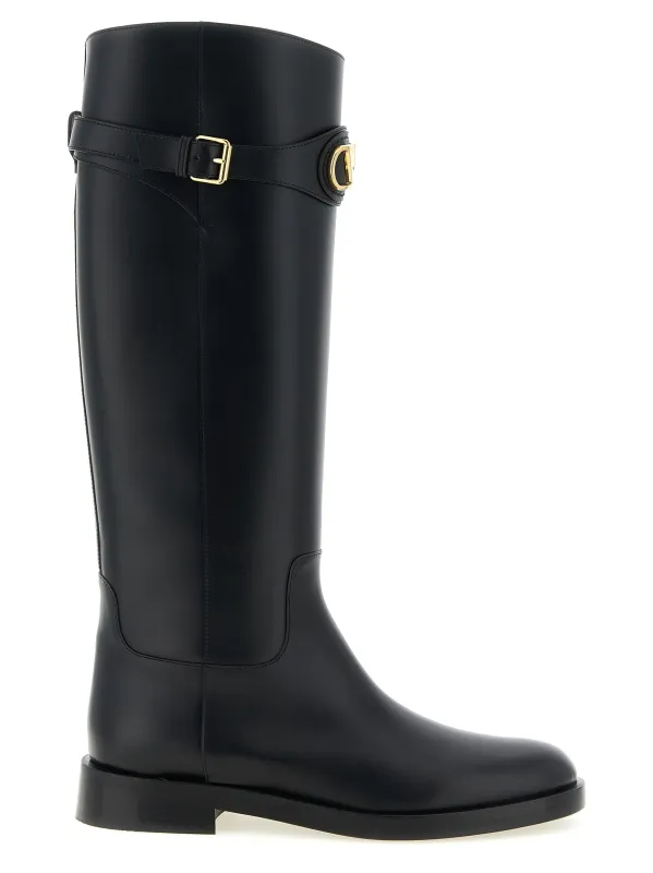 Vlogo Signature Boots And Ankle Boots Black made by Valentino Garavani