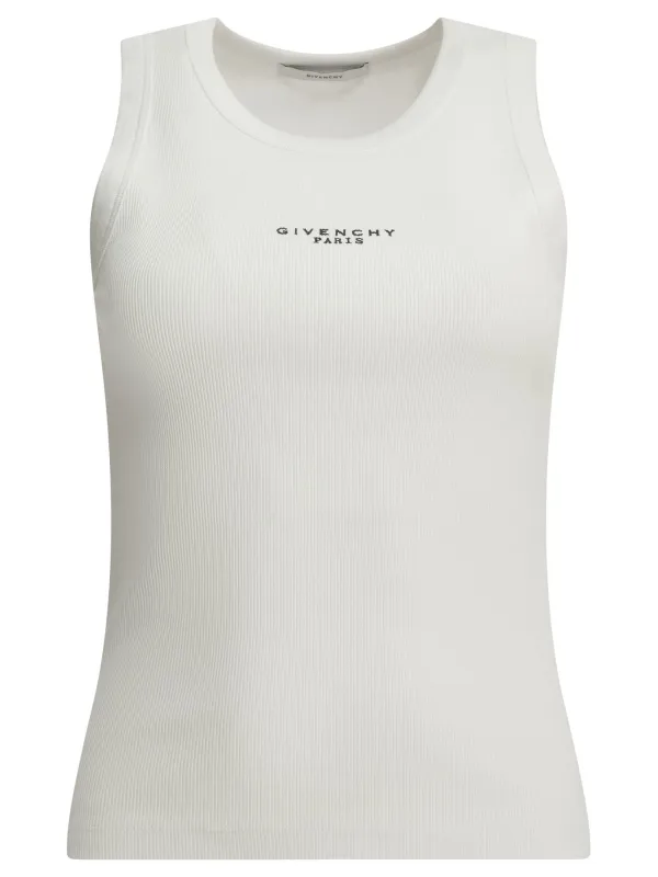 Logo Tank Top Tops White made by Givenchy