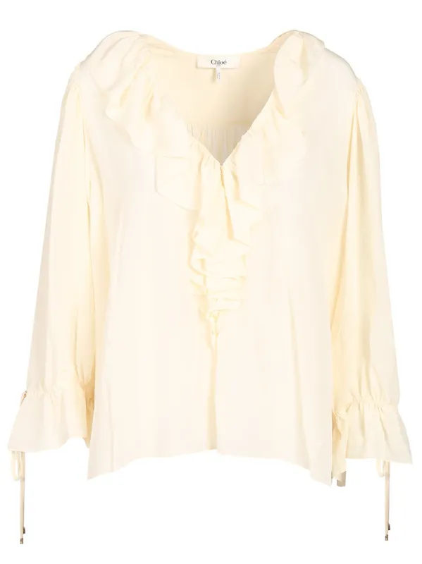 Long-Sleeved Shirt Knitwear White made by Chloe