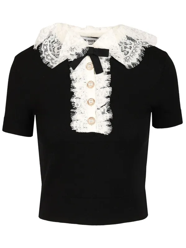 Knitted Top Knitwear Black made by Self-Portrait