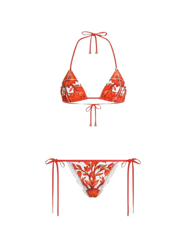 Maiolica Print Bikini Set made by Dolce & Gabanna