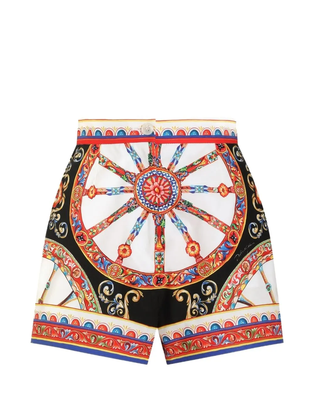 Carretto Print Cotton Shorts sold by Wanan Luxury