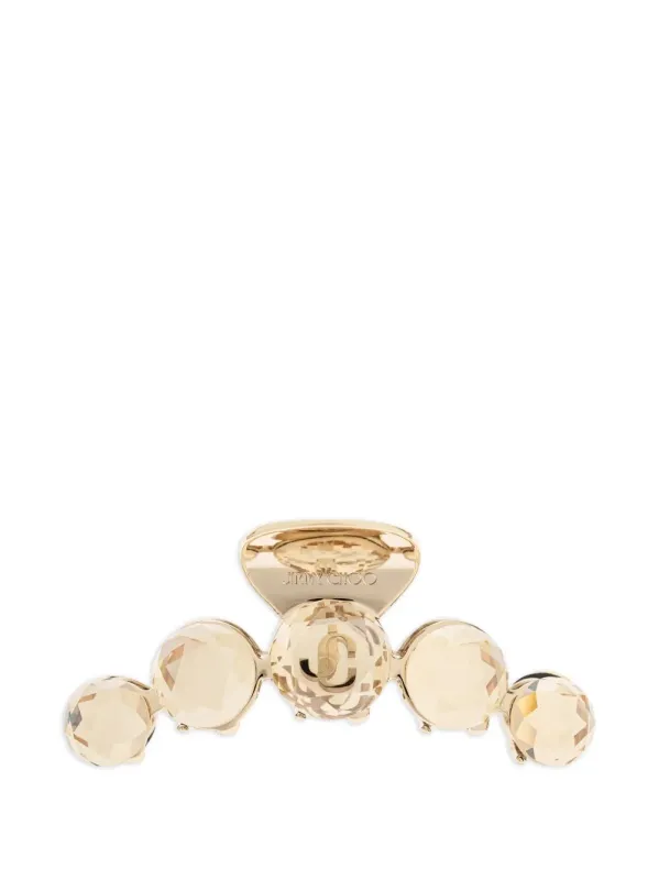 Gold-Finish Crystal Claw Hair Clip made by Jimmy Choo