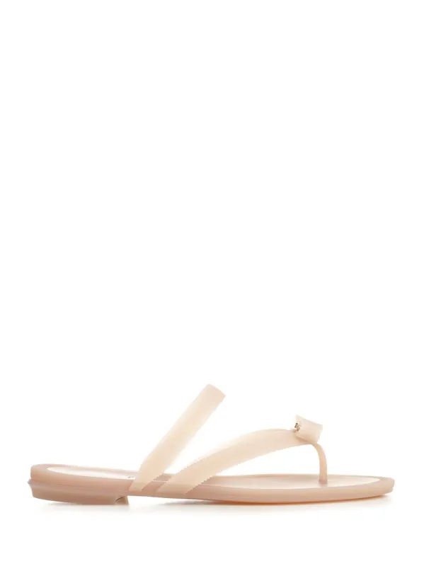 Vara Flip-Flops With Jelly Bow Sandals Rose made by Salvatore Ferragamo