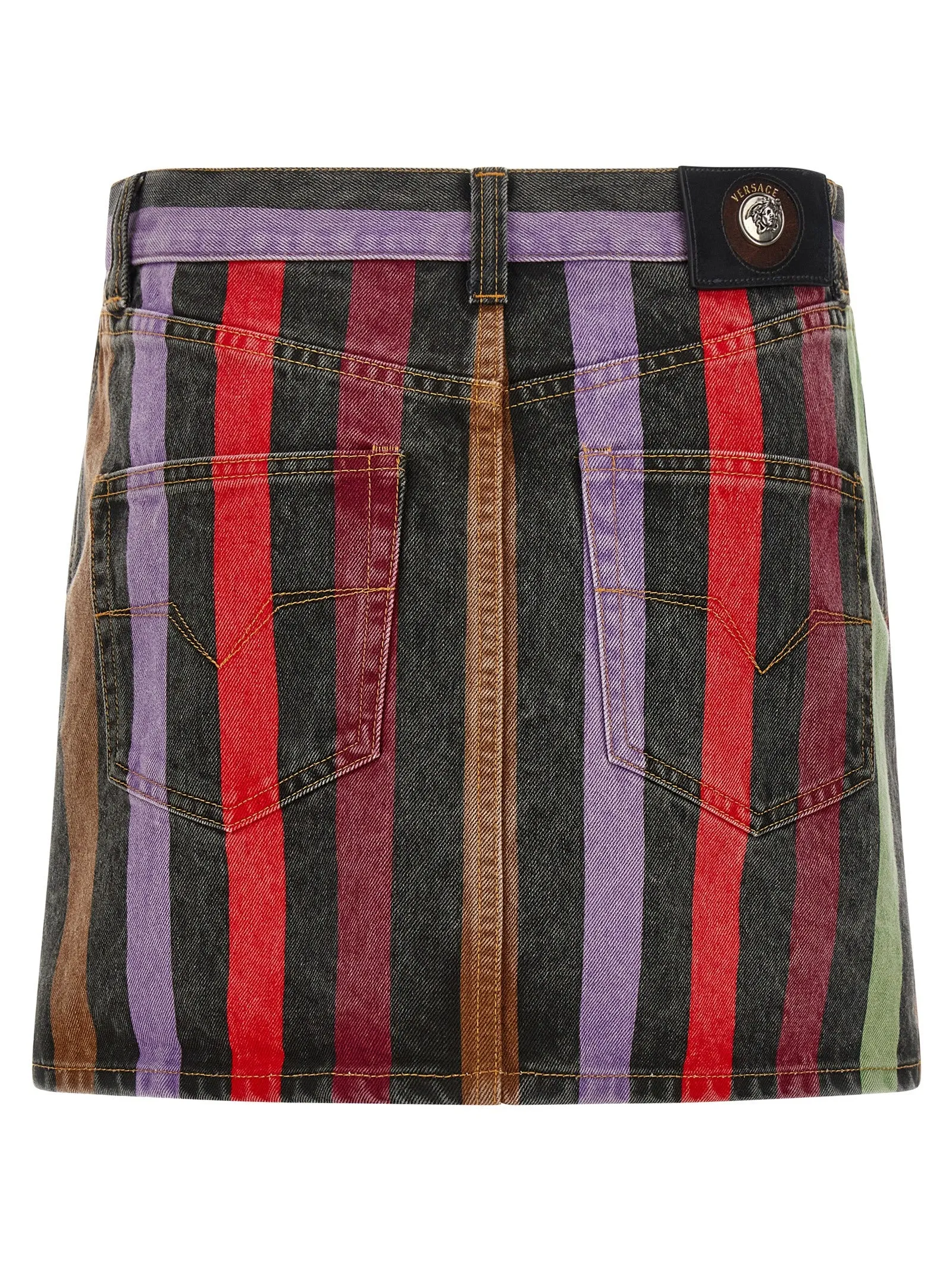 Striped Denim Skirt Skirts Multicolor sold by Wanan Luxury product image thumbnail 2